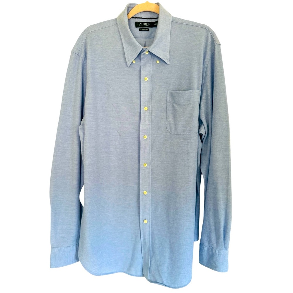 Lauren Ralph Lauren Mens Button Down Shirt Size 17 1/2 Neck 36/37 Sleeves‎